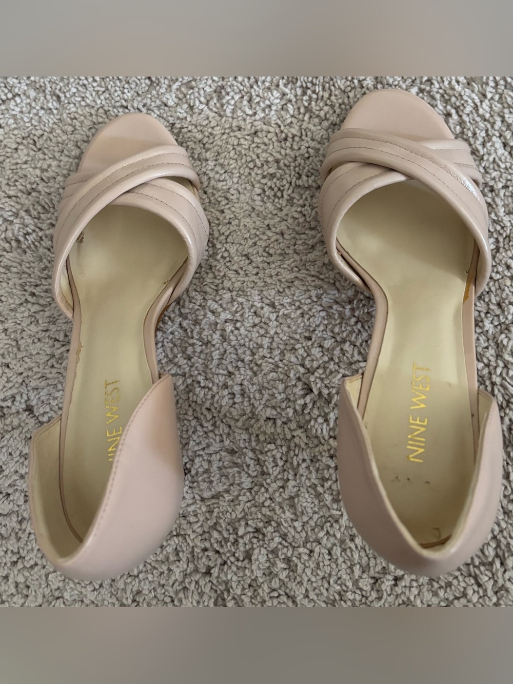 New Nine West Blush Open-Toe Heels Sz 7